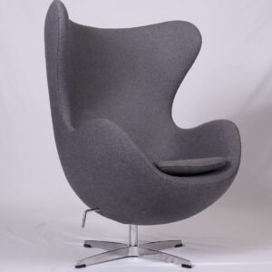 Sillón EG, fibra de vidrio, basculante, tapizado cachemir gris oscuro
