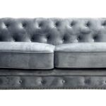 Sofá CHESTER PREMIUM, 3 plazas, tapizado velvet gris